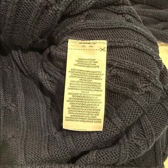 Polo by Ralph Lauren Navy Crewneck CABLE KNIT Sweater DRESS Sz XXL 100% cotton - Picture 9 of 9